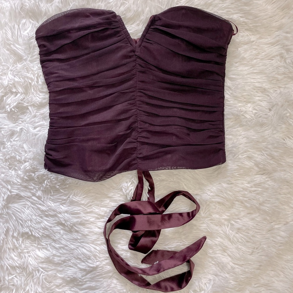 Purple Urban Behaviour strapless corset top
